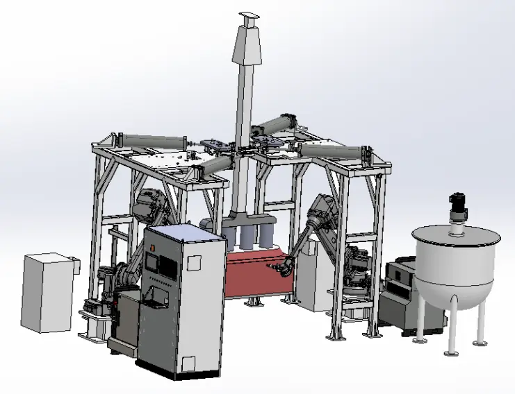碳块喷涂、炭块机器人喷涂、自动喷涂